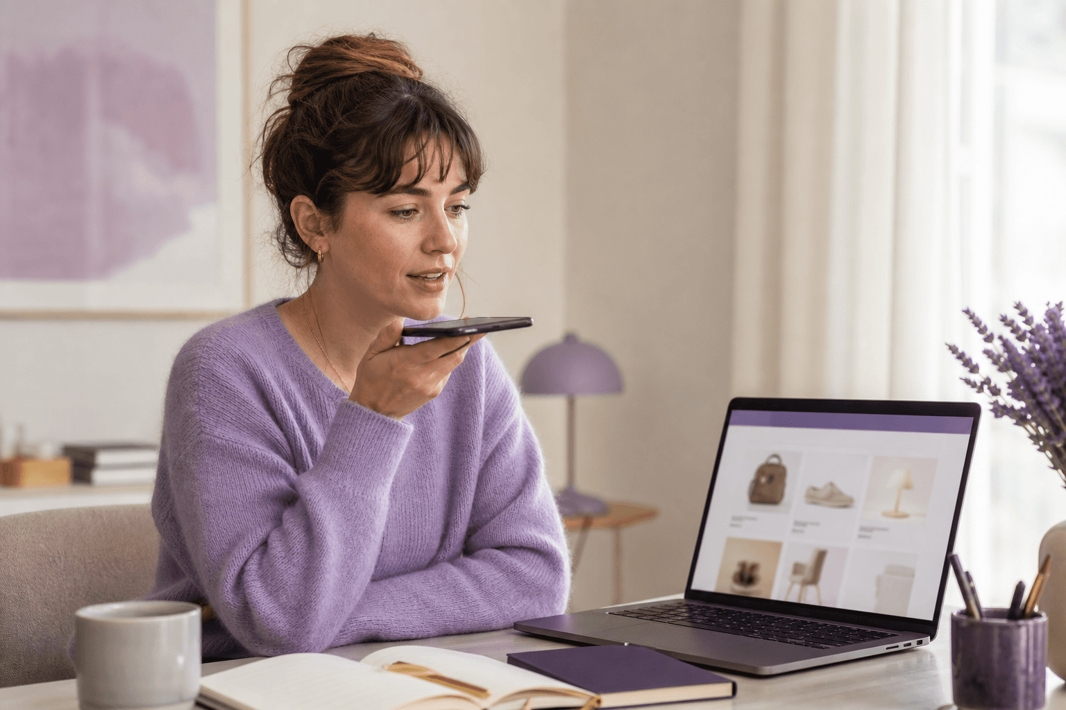 Camille explique sa tâche récurrente par message vocal